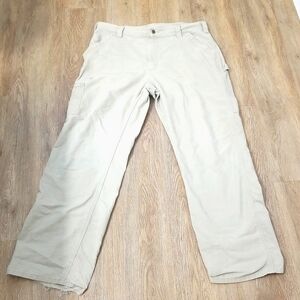 Mens Carhartt light tan cargo pants waist size 44